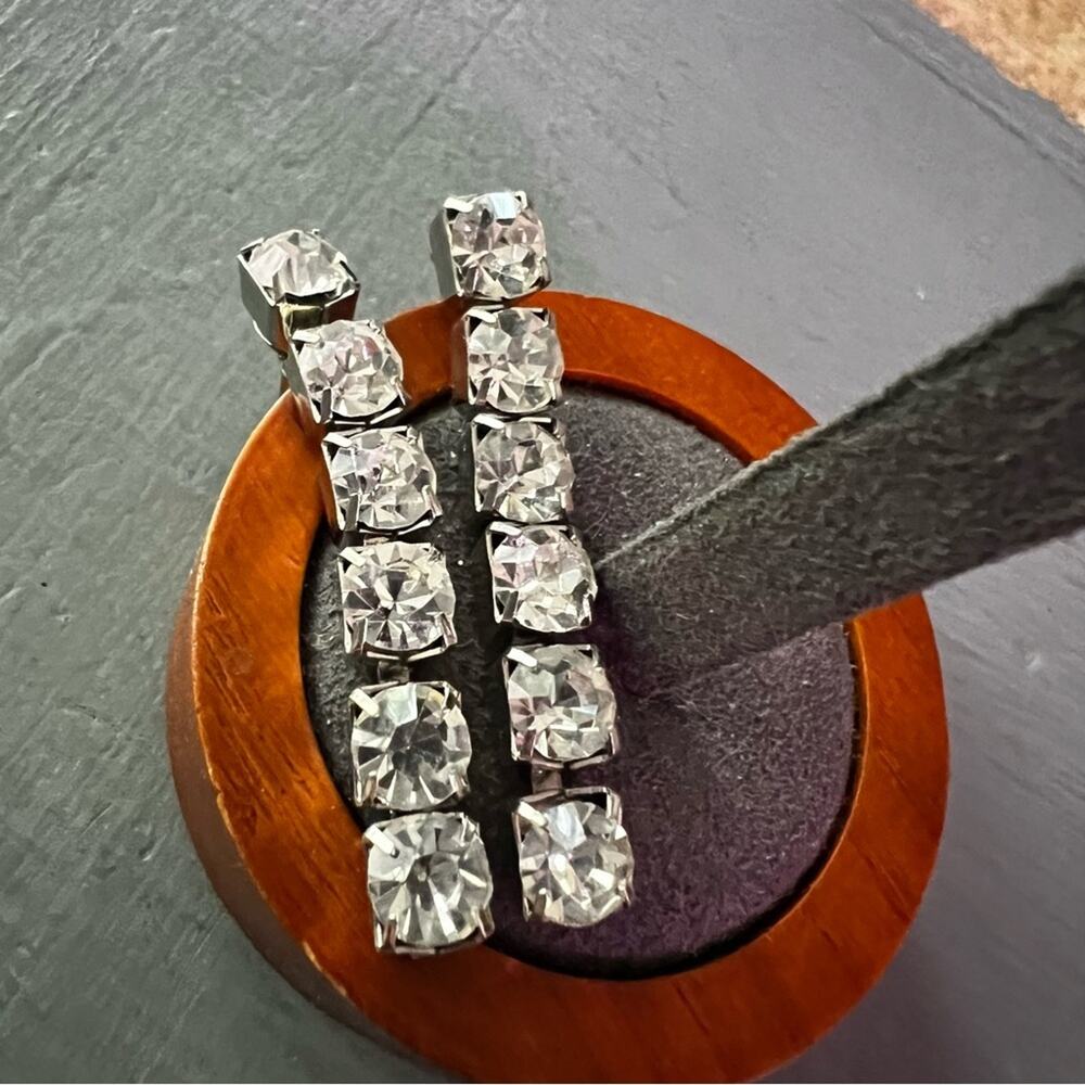 Bling Rhinestones Dangle Earrings - Picture 3 of 6